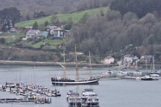 03 April 2021 - 10-45-20

----------------
Tall ship Pelican of London departs from Dartmouth